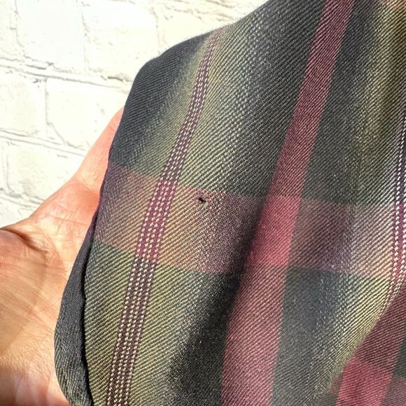 Pendleton Shirt Mens XL Zephyr Shirt Fine Worsted Wool Purple Black Plaid - Picture 4 of 10